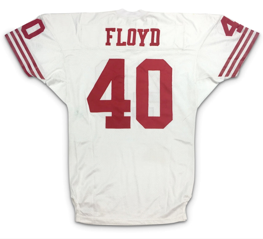 SF.49ers #40 William Floyd White Vintage Wilson Pro Line Stitched American Football Jerseys