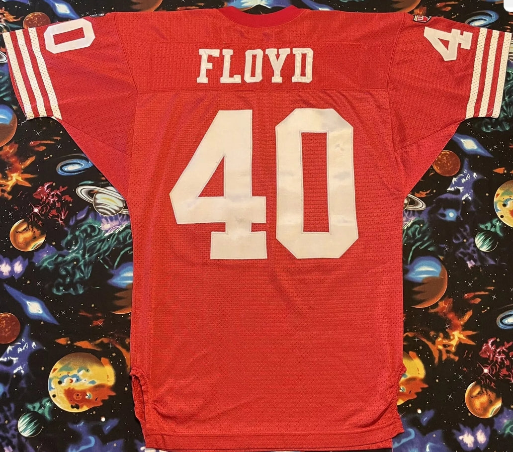 SF.49ers #40 William Floyd Red Vintage Wilson Pro Line Stitched American Football Jerseys