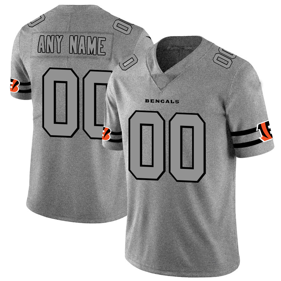 Custom C.Bengals 2019 Gridiron Gray Vapor Untouchable Limited Jersey Stitched American Football Jerseys