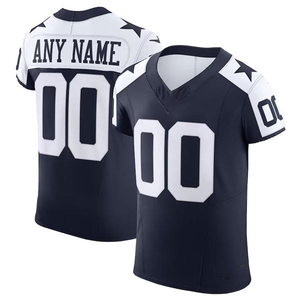 Custom D.Cowboys Navy Scarlet Vapor F.U.S.E. Elite Jersey Stitched American Football Jerseys