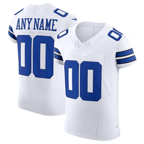 Custom D.Cowboys White Scarlet Vapor F.U.S.E. Elite Jersey Stitched American Football Jerseys