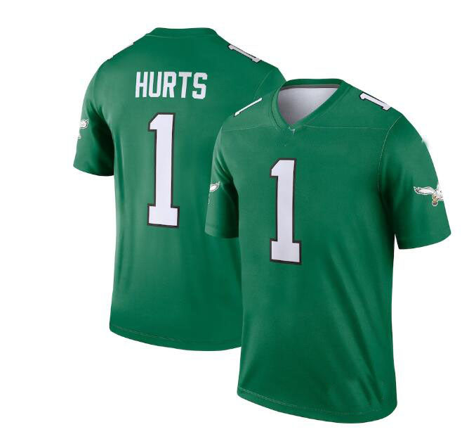 P.Eagles #1 Jalen Hurts Alternate Legend Player Jersey - Kelly Green Stitched American Football Jerseys