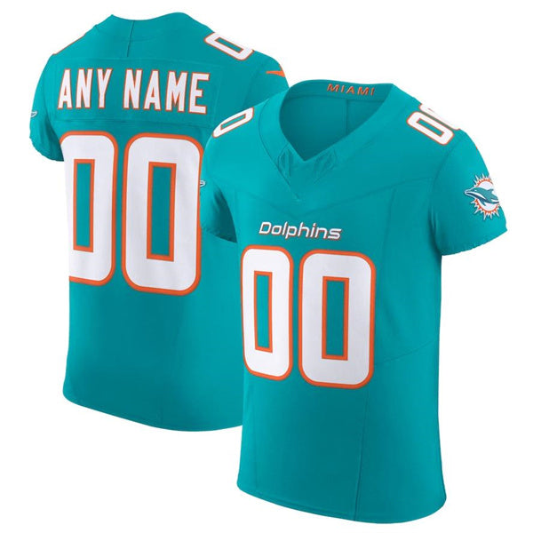 Custom M.Dolphins Aqua Scarlet Vapor F.U.S.E. Elite Jersey Stitched American Football Jerseys