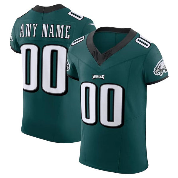 Custom P.Eagles Midnight Green Scarlet Vapor F.U.S.E. Elite Jersey Stitched American Football Jerseys