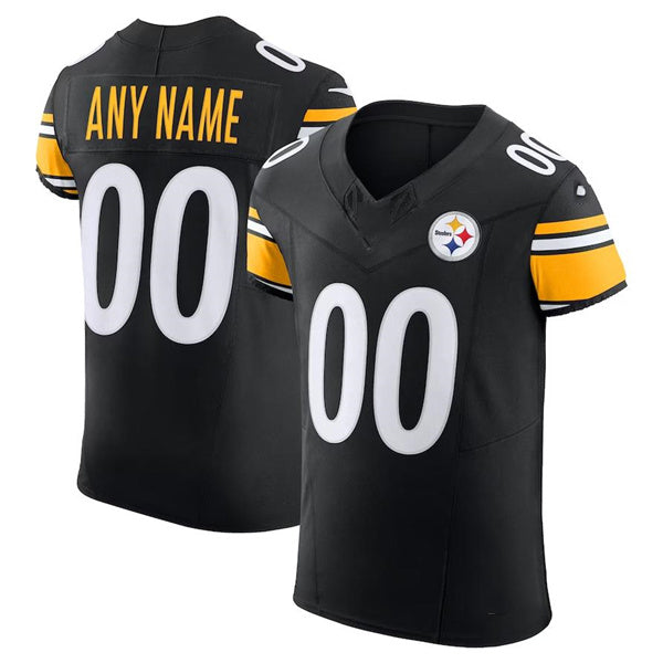 Custom P.Steelers Black Scarlet Vapor F.U.S.E. Elite Jersey Stitched American Football Jerseys