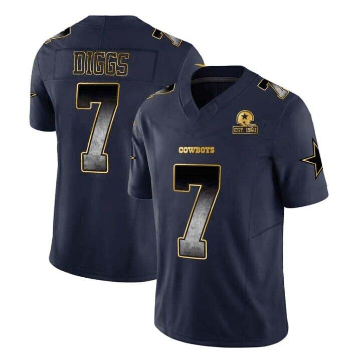 D.Cowboys #7 Trevon Diggs Black Texas Patch Vapor Jersey ¨C All Stitched American Football Jerseys