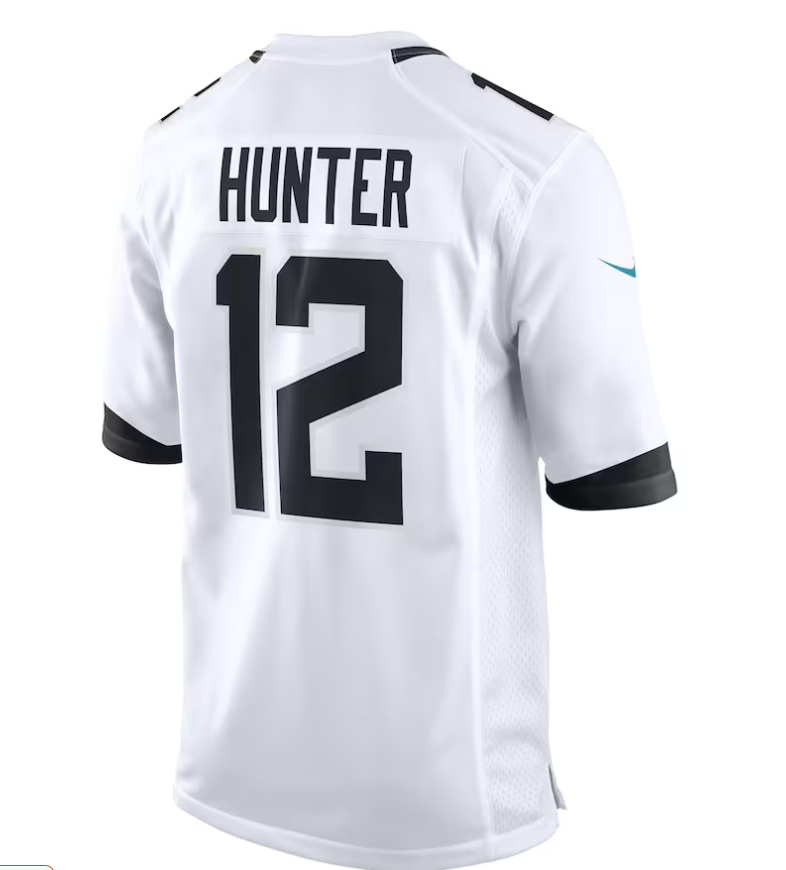 J.Jaguars #12 Travis Hunter White 2025 Draft First Round Pick Game Stitched American Football Jerseys