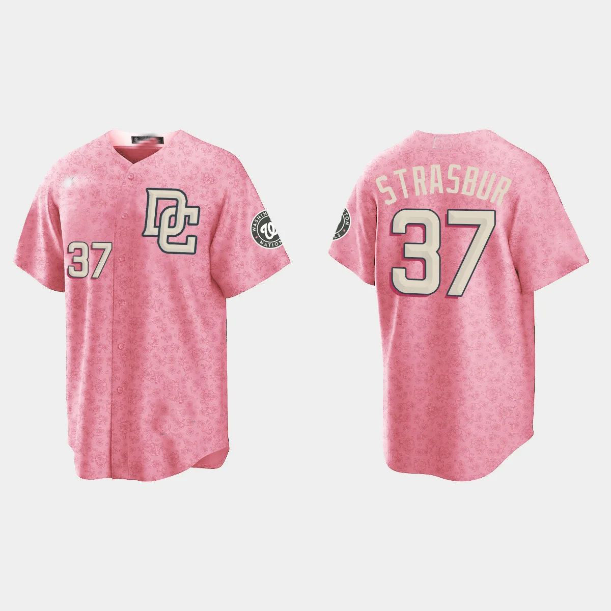 #37 STEPHEN STRASBURG WASHINGTON NATIONALS CITY CONNECT SPECIAL EDITION JERSEY ¡§C PINK Baseball Jerseys