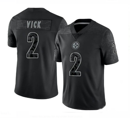 P.Steelers #2 VICK Game Jersey - BIACK American Football Jerseys