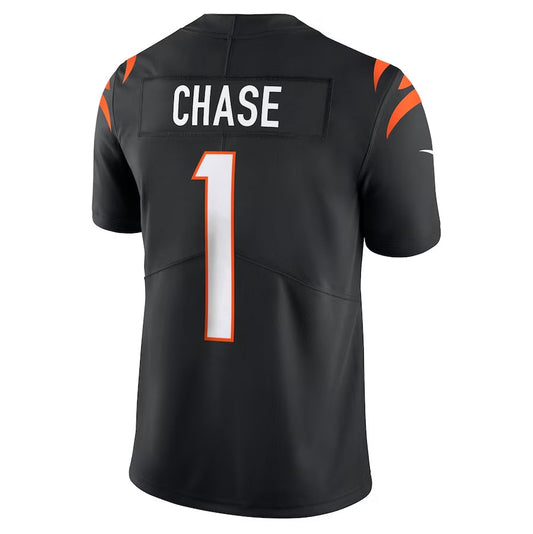 C.Bengals #1 Ja'Marr Chase Black Vapor Untouchable Limited Stitched American Football Jerseys