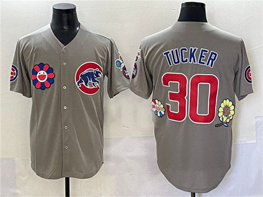 Chicago Cubs #30 Kyle Tucker Gray 2025 Tokyo Series Limited Stitched Baseball Jersey