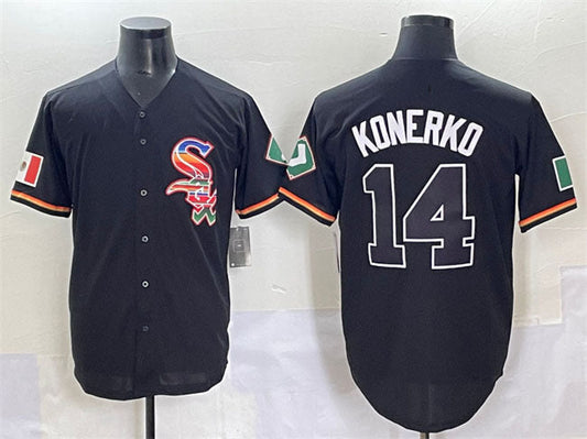 Chicago White Sox #14 Paul Konerko Black Mexico Limited Stitched Baseball Jersey