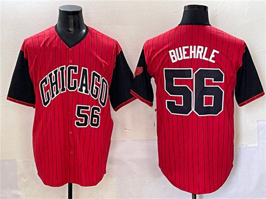 Chicago White Sox #56 Mark Buehrle Red Black 2025 City Connect Limited Stitched Baseball Jersey