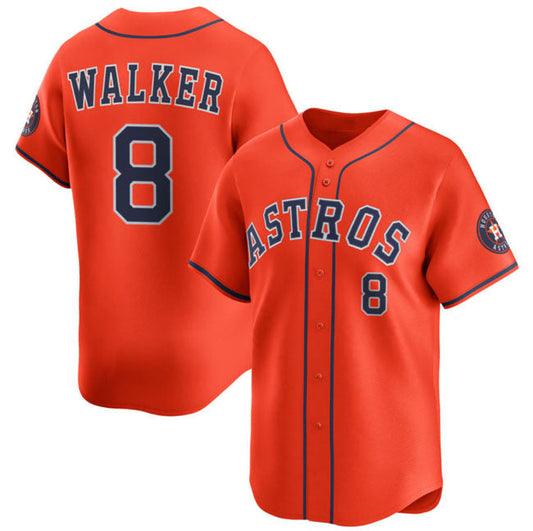 Houston Astros #8 Christian Walker Orange 2025 Alternate Limited Stitched Baseball Jersey