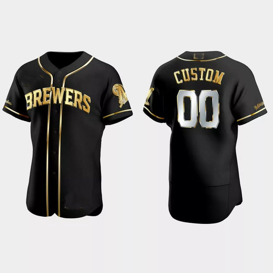 Custom Los Angeles Angels Gold Edition Authentic Jersey ¡§C Black Stitched Baseball Jerseys