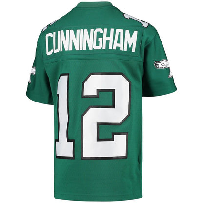 P.Eagles #12 Randall Cunningham Mitchell & Ness Kelly Green Retired Player Legacy Jersey Stitched American Football Jerseys