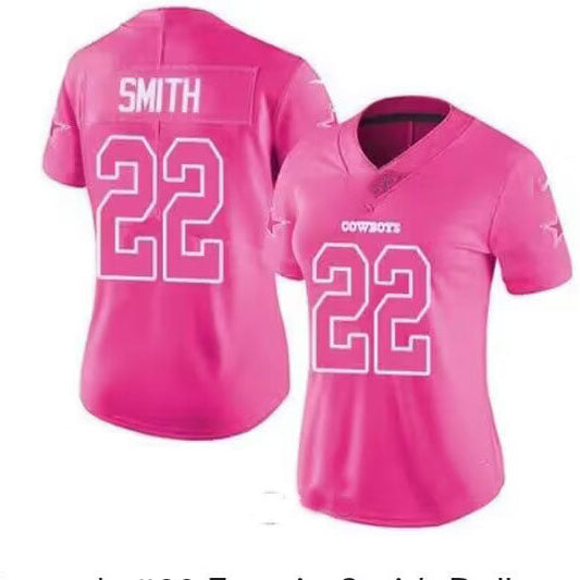 D.Cowboys #22 Emmitt Smith Pink Game Jersey Stitched American Football Jerseys