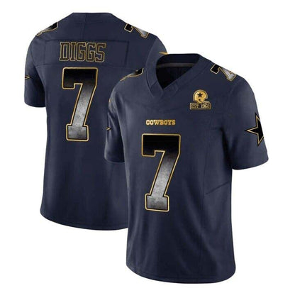 D.Cowboys #7 Trevon Diggs Black Texas Patch Vapor Jersey ¨C All  Stitched American Football Jerseys