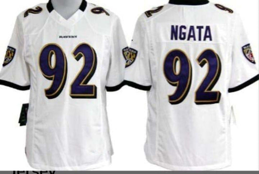 B.Ravens #92 Haloti Ngata White Limited Stitched American Football Jerseys