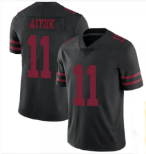 SF.49ers #11 Brandon Aiyuk Black Limited Stitched American Football Jerseys