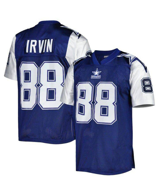 D.Cowboys #88 Michael Irvin Mitchell & Ness Navy 1995 Authentic Throwback Retired Player Jersey American Football Jerseys