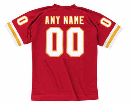 Custom KC.Chiefs Mitchell & Ness Throwback Collection Red Stitched American Football Jerseys